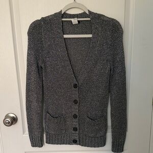 J. Crew Shimmery Gray Women's Cardigan Sweater
